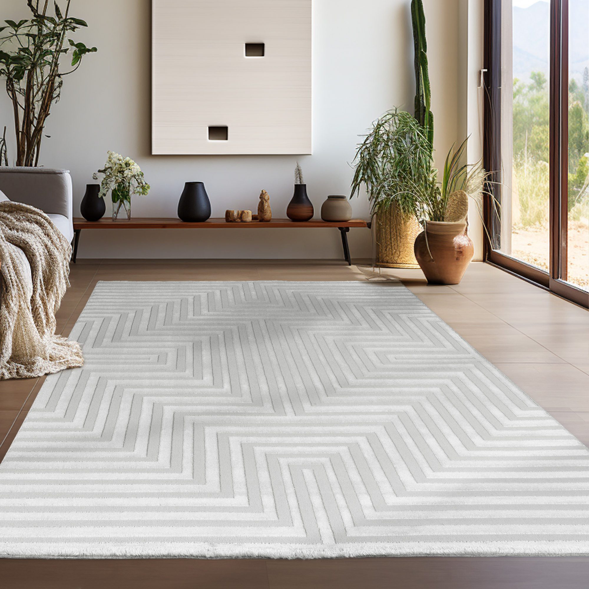 Teppium Teppich Geometrisch Design, Rechteckig, Höhe: günstig online kaufen