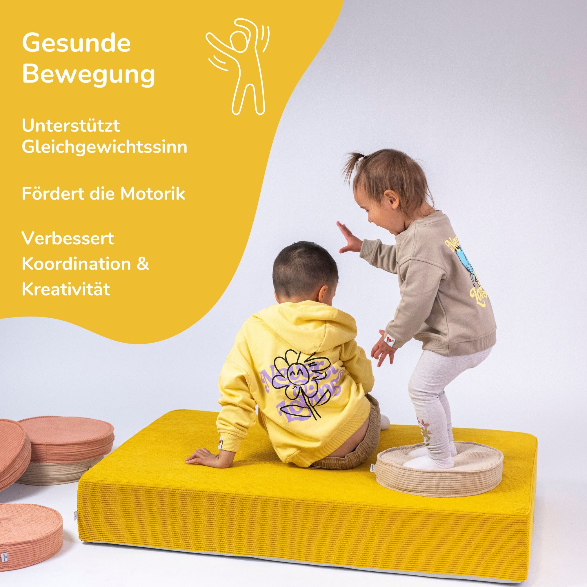 malwim Hüpfspielzeug Cord Hüpfpolster für Kinder / 107x70x17cm / bis 40kg / günstig online kaufen