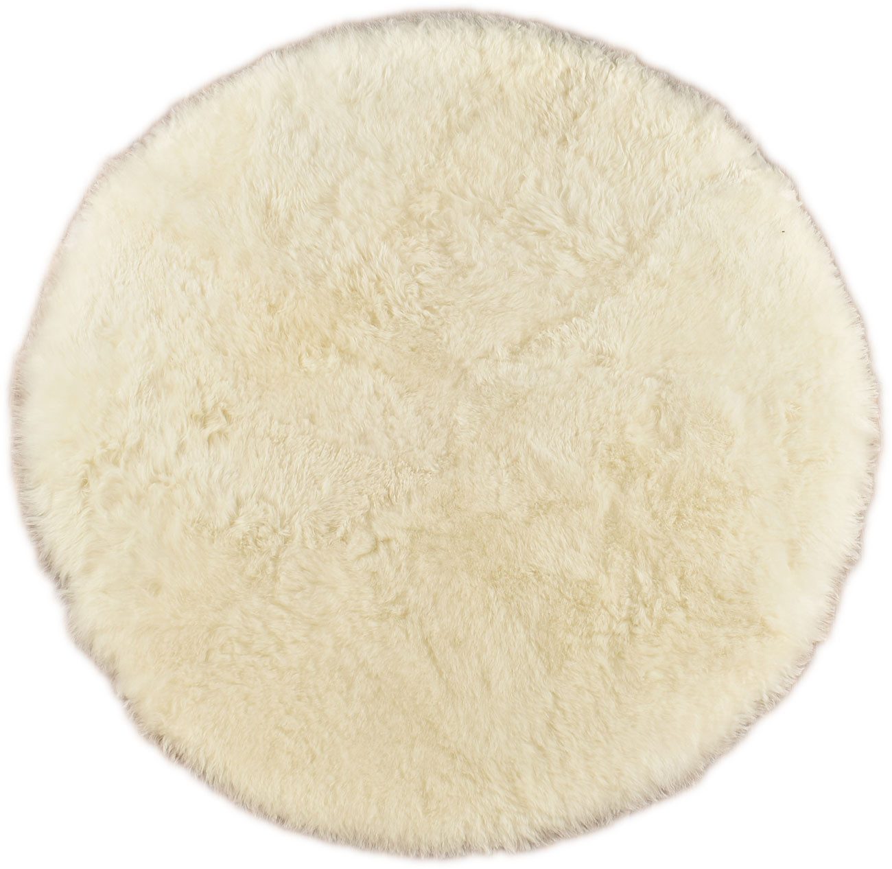 KUHFELL online & NOMAD Fellteppich Lammfell Teppich Rund aus echtem britischen Schaffellen in ver. Größen