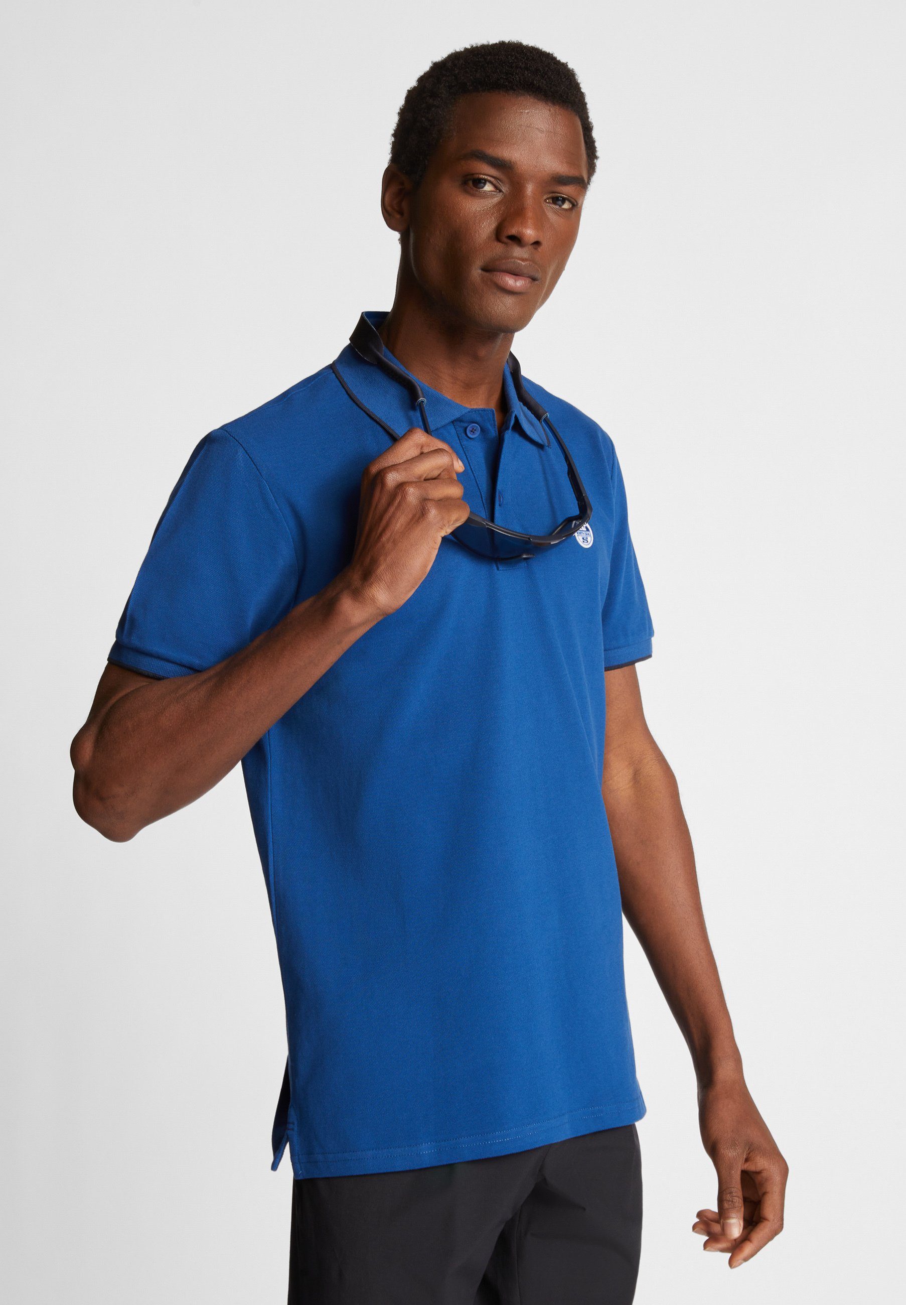 Poloshirt Poloshirt Sails Bedrucktes MEERESBLAU North