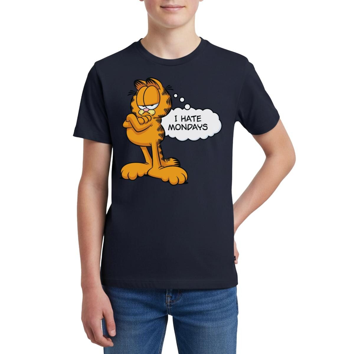 T-Shirt Garfield Ich Hasse Montage Mondays Montag Teenager Premium T-Shirt