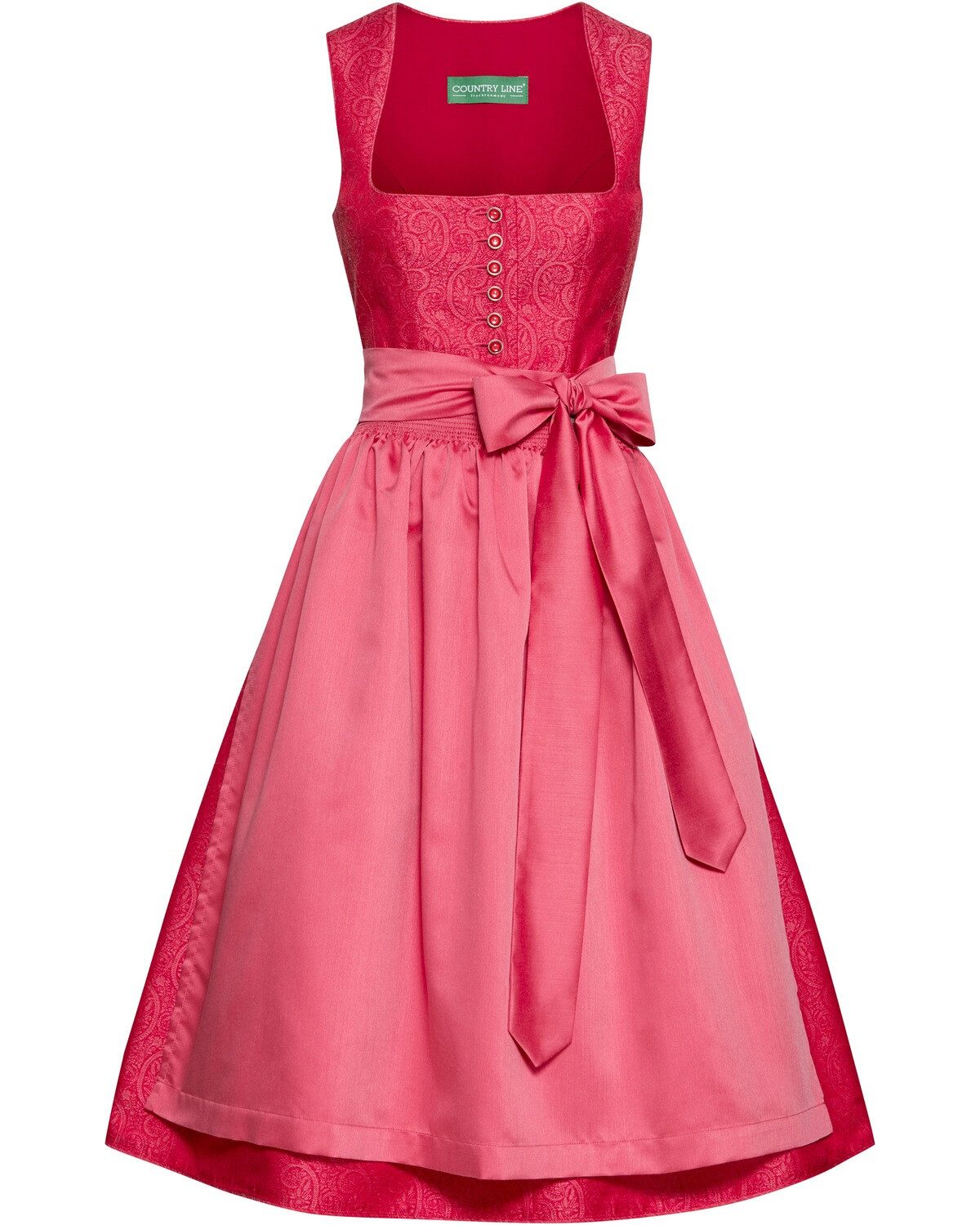 Country Line Dirndl Midi-Jacquard-Dirndl