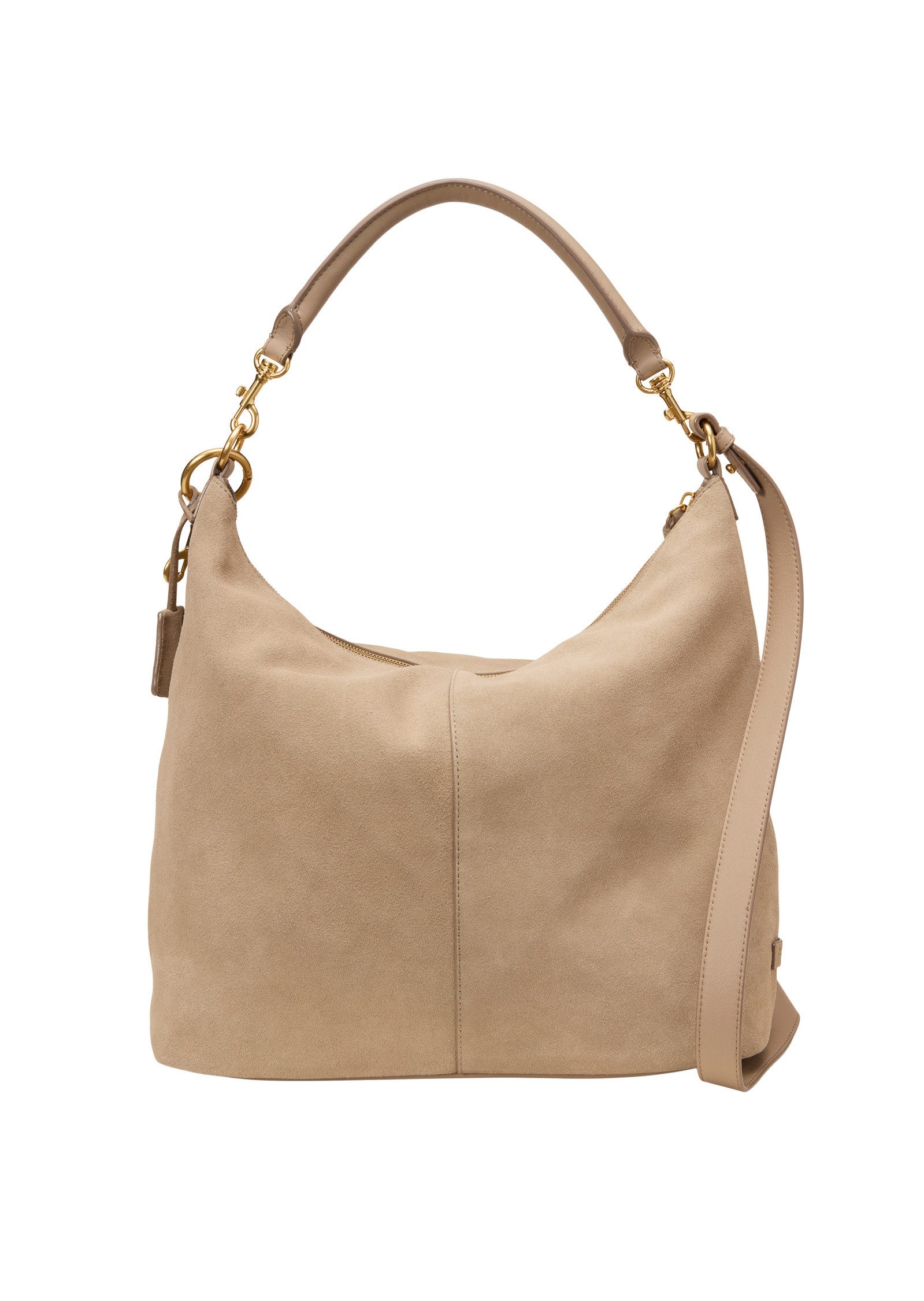 Marc O'Polo Umhängetasche aus softem Velours-Rindleder