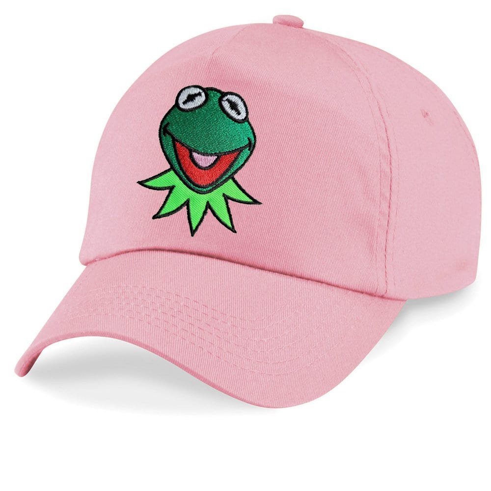 Blondie & Brownie Baseball Cap Kinder Kermit Frosch Muppet Frog Stick Patch Comic Tv One Size Rosa