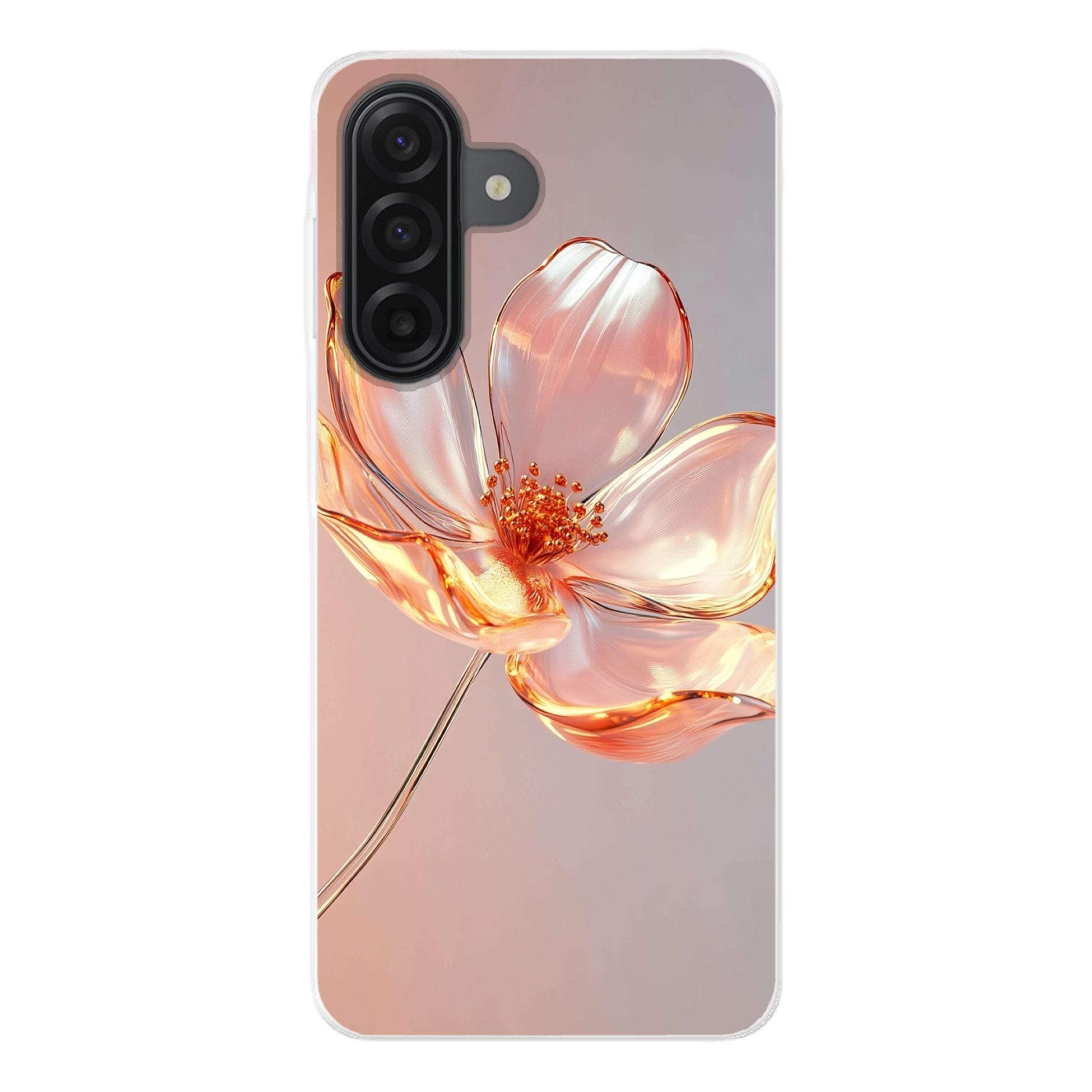 MuchoWow Handyhülle für Samsung Galaxy A17 Gläser - Blume - Rosa, Smartphone-Bumper, Print, Handy Schutzhülle Dünn
