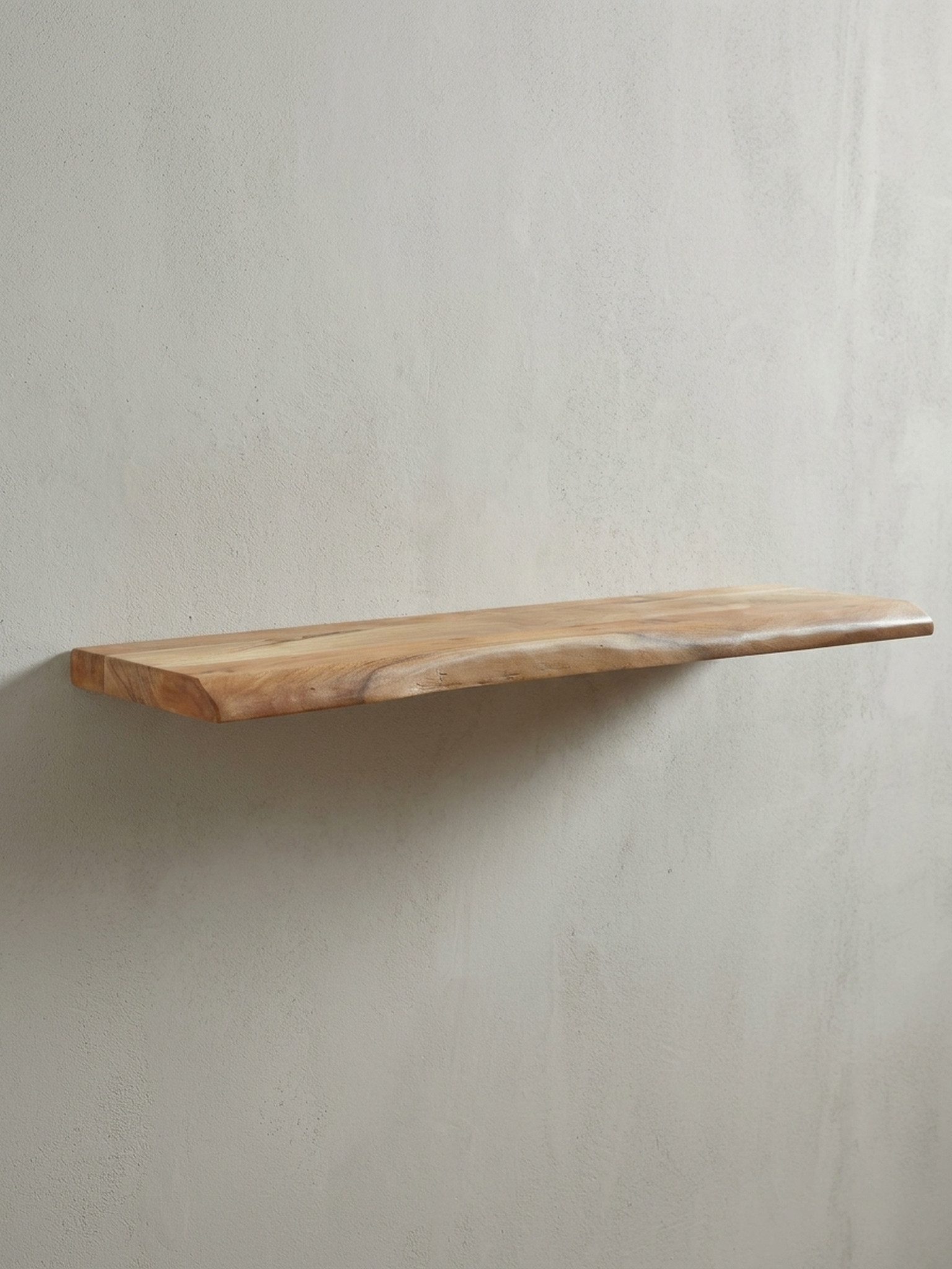 KADIMA DESIGN Wandregal Rustikales Hängeregal aus Akazienholz, Einzigartiges Unikat