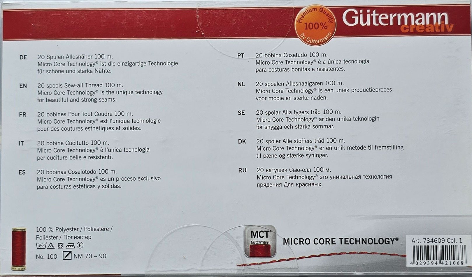 Gütermann Gütermann Creativ 20 Spulen Allesnäher Nähgarn