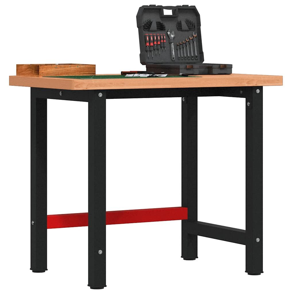vidaXL Werkbank Werkbank 100x60x83 cm Massivholz Buche Rechteckig, (1-tlg)