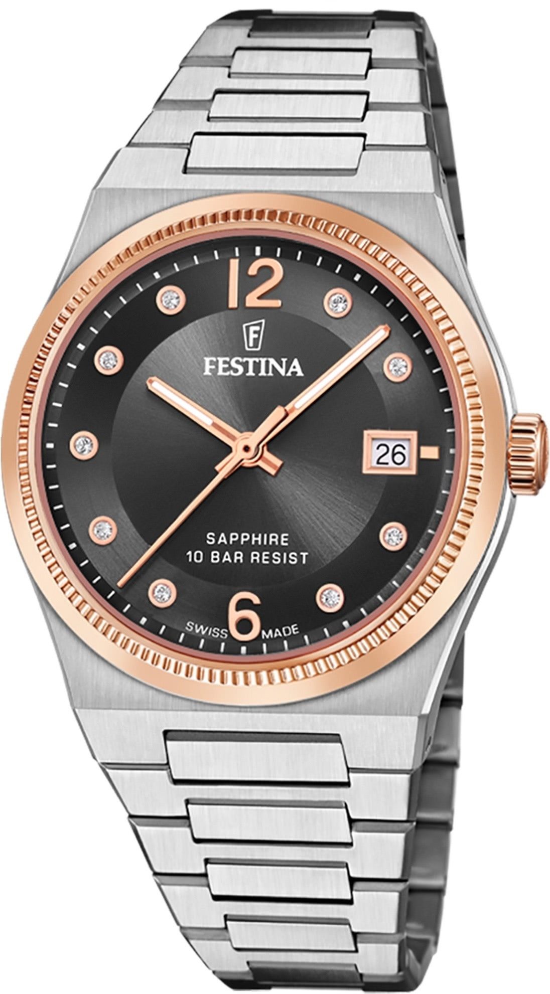 Quarzuhr Festina Damenuhr Edelstahl silber