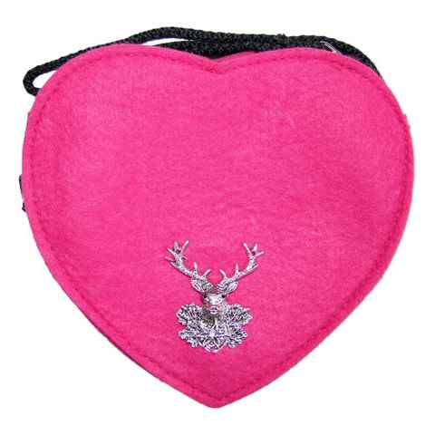 Trachtenland Trachtentasche Herz Trachtentasche mit Hirsch, Pink