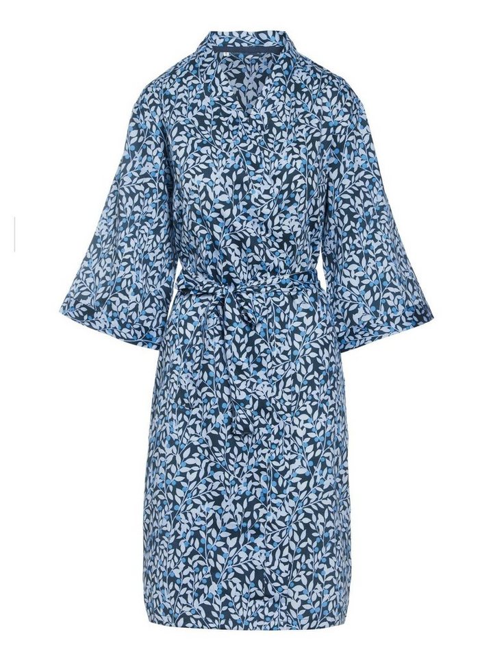 Essenza Kimono Sarai Lenthe, Kurzform, Baumwolle, Kimono-Kragen, Gürtel,  mit Zweigen und Beerenmuster