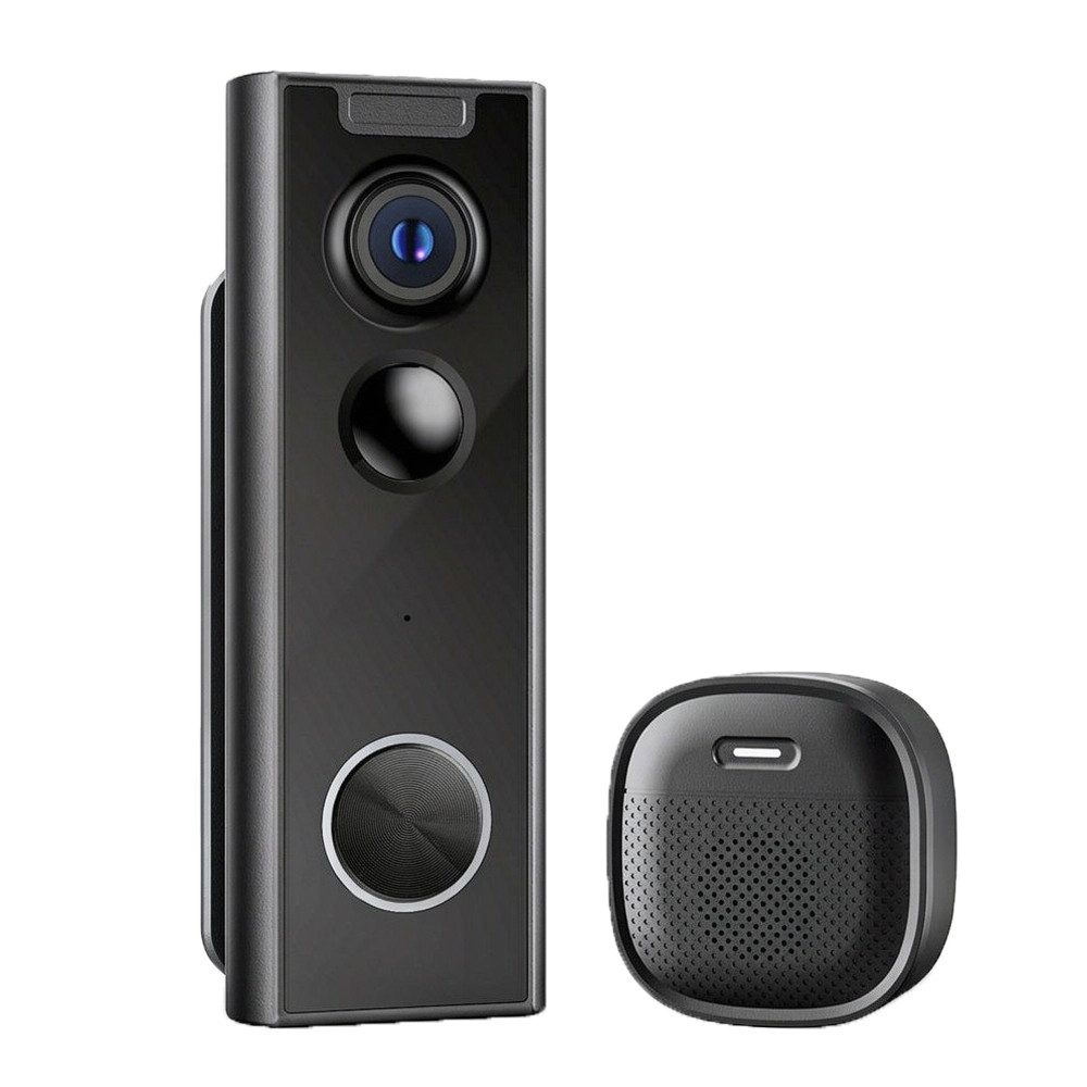 Topcony Video-Türsprechanlage Videotürklingel Video Doorbell Wireless Außenkamera WLAN (Außenbereich, Aussen, 180°HD Kamera, Funkklingel, Kabellose Türklingel mit IR-Nachtsicht, 1-tlg., Zwei-Wege-Audio, 5200mAh Akuu Video Türklingel, ideal für Mehrfamilienhäuser und Apartments)