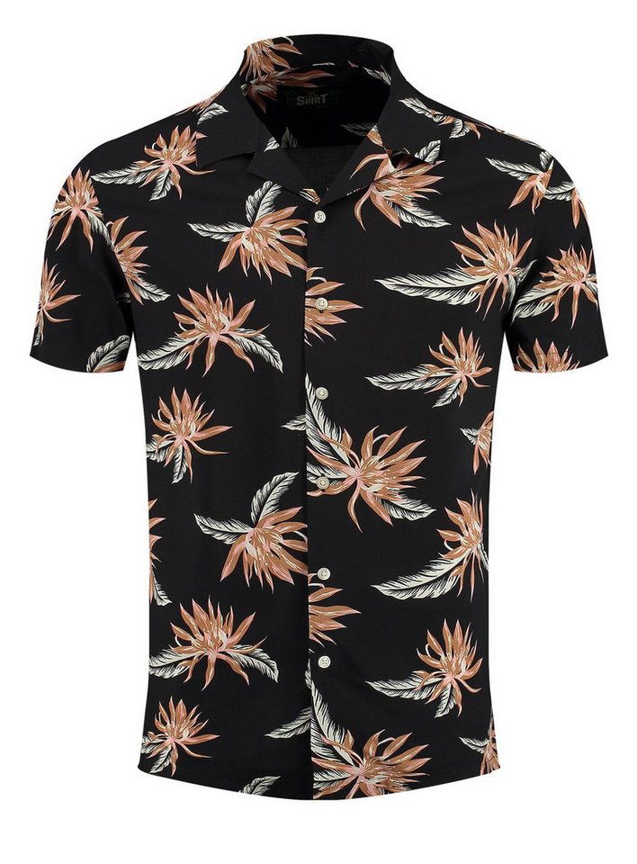 Key Largo Hawaiihemd Herren Hawaii Freizeit Hemd Barbados MSH00011 Regular Kurzarm Kentkragen Gemustert
