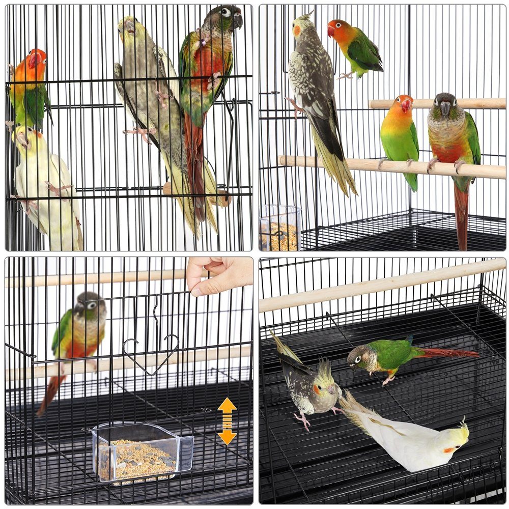 Yaheetech Vogelkäfig, Käfig mit ausziehbarer Schublade Stapelbarer Flugkäfig