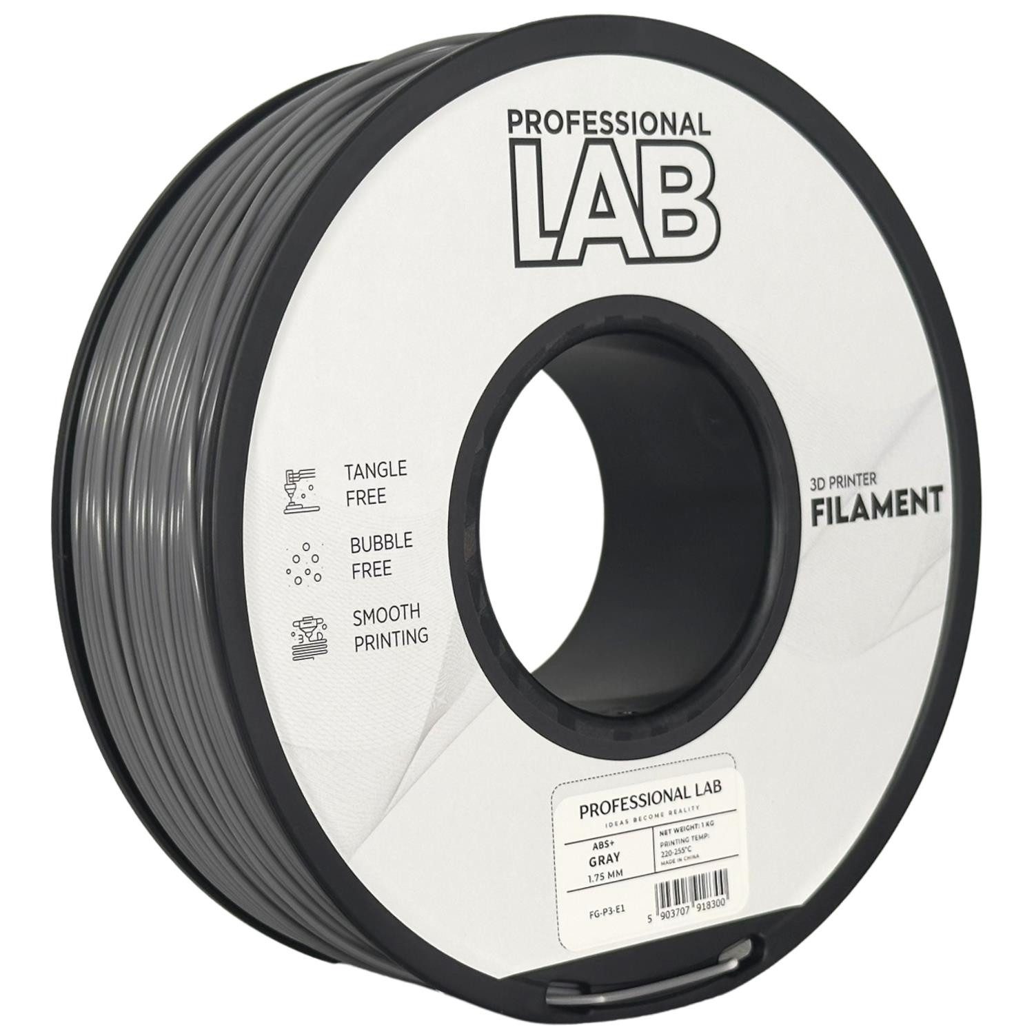 Prof. Lab Filament Hochwertiges ABS+ 1KG 1,75mm Filament Einfachere Druckbarkeit