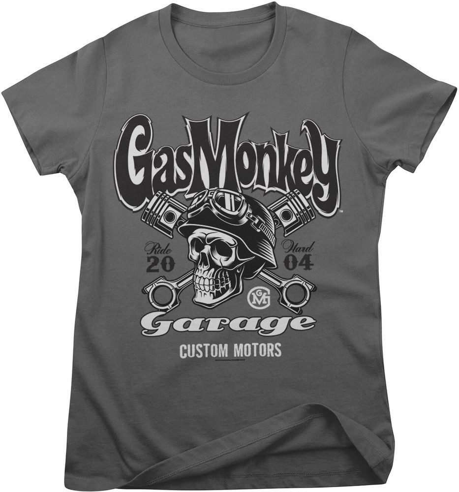 Gas Monkey Garage T-Shirt GmgCustom Motors Skull Girly Tee