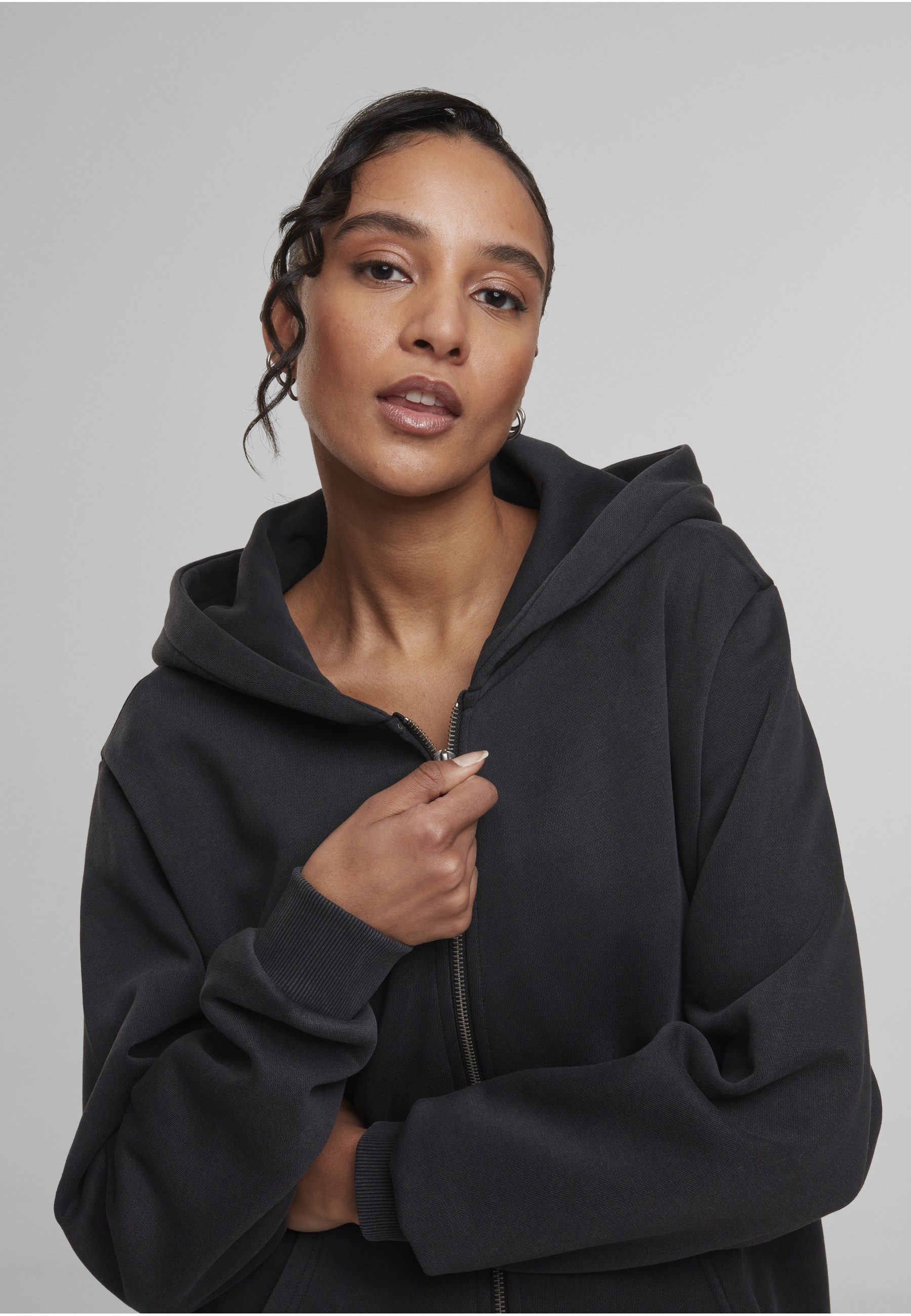 URBAN CLASSICS Sweatjacke Urban Classics Ladies Vintage Heavy Zip Hoody