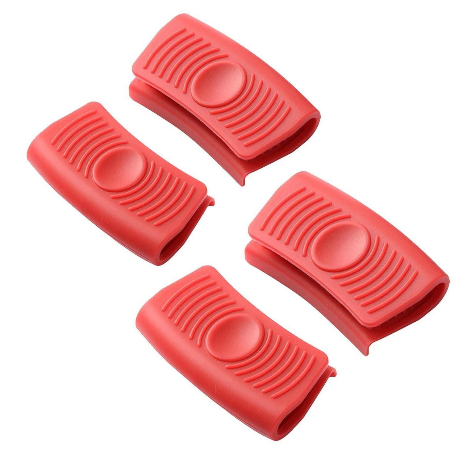 LuxusKollektion Topflappen Topflappen Hitzebeständig Rot 4 Stk