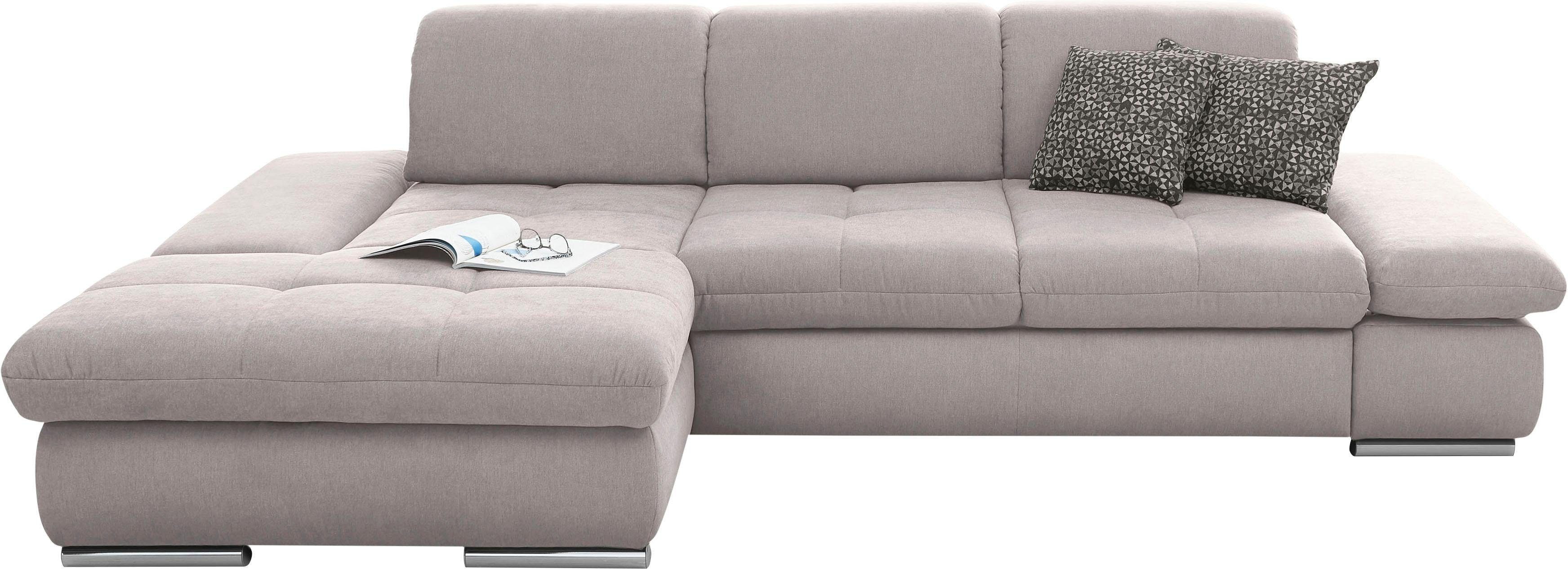 set one by Musterring Ecksofa SO4100 V, mit verstellbaren Kopfteilen, wahlweise mit Funktionen