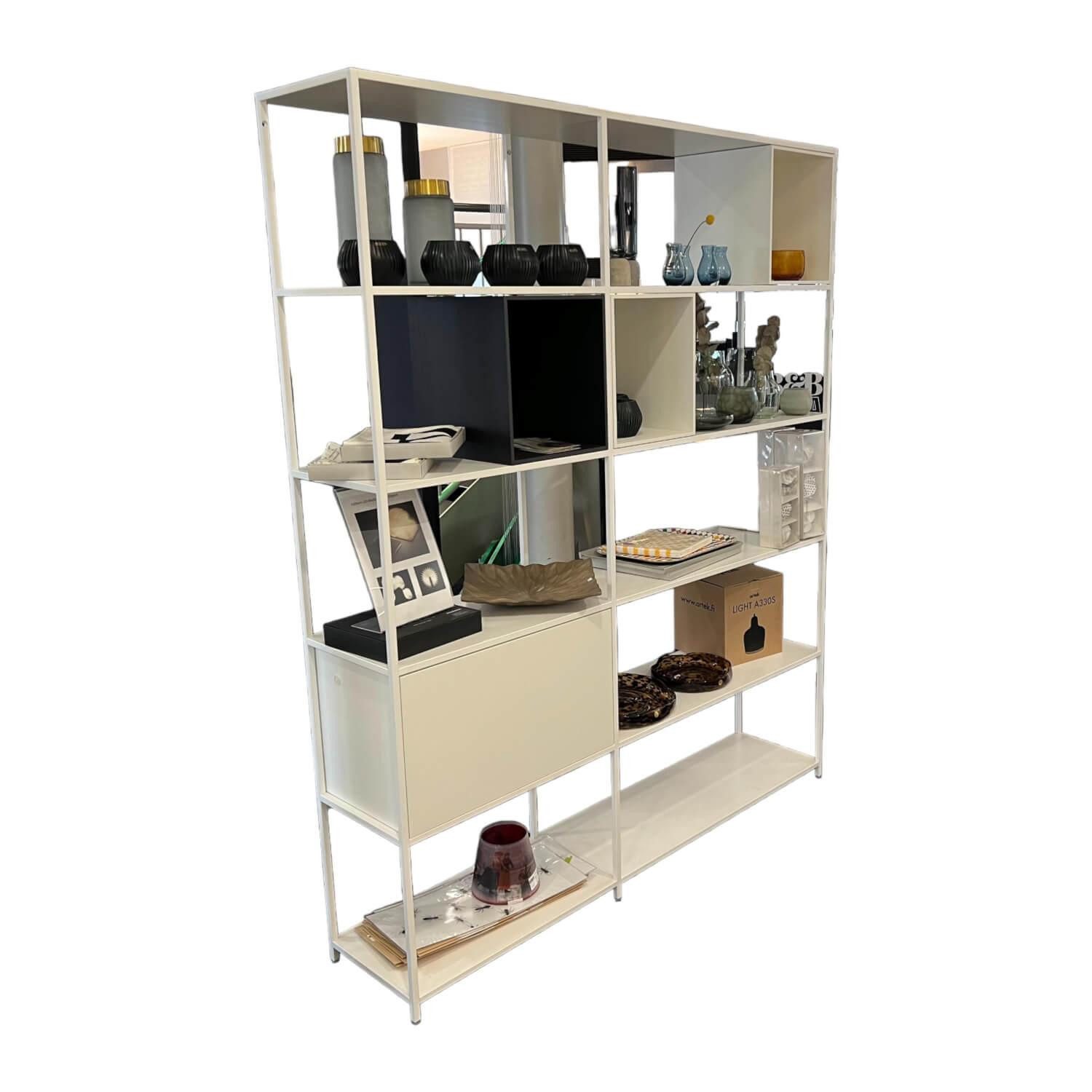MDF Italia Regal Regalsystem Minima 3.0 Holz Weiß Und Naturholz Schwarz