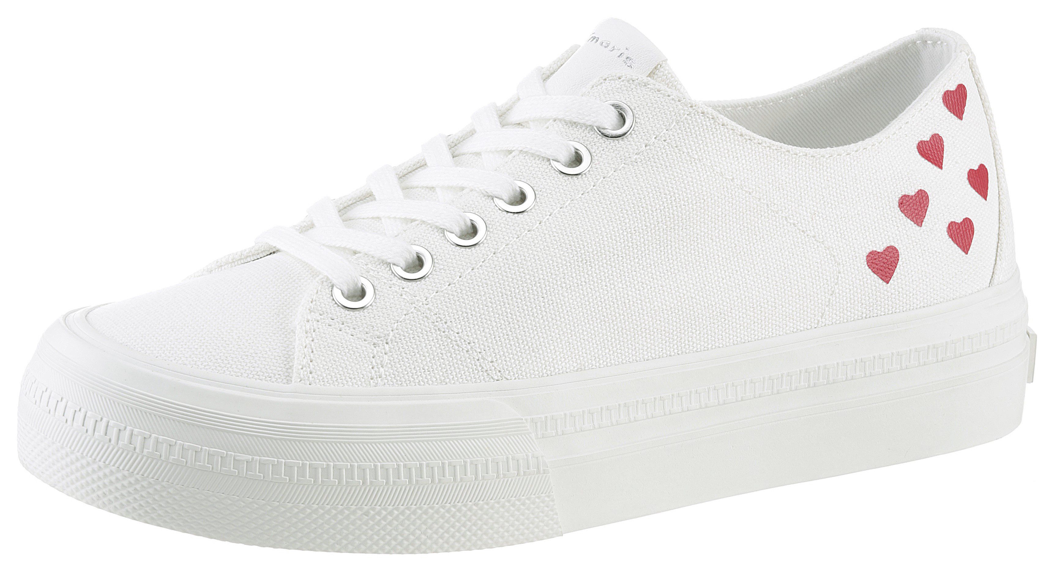 Tamaris Plateausneaker, Freizeitschuh, Halbschuh, Schnürschuh mit Logo an d günstig online kaufen