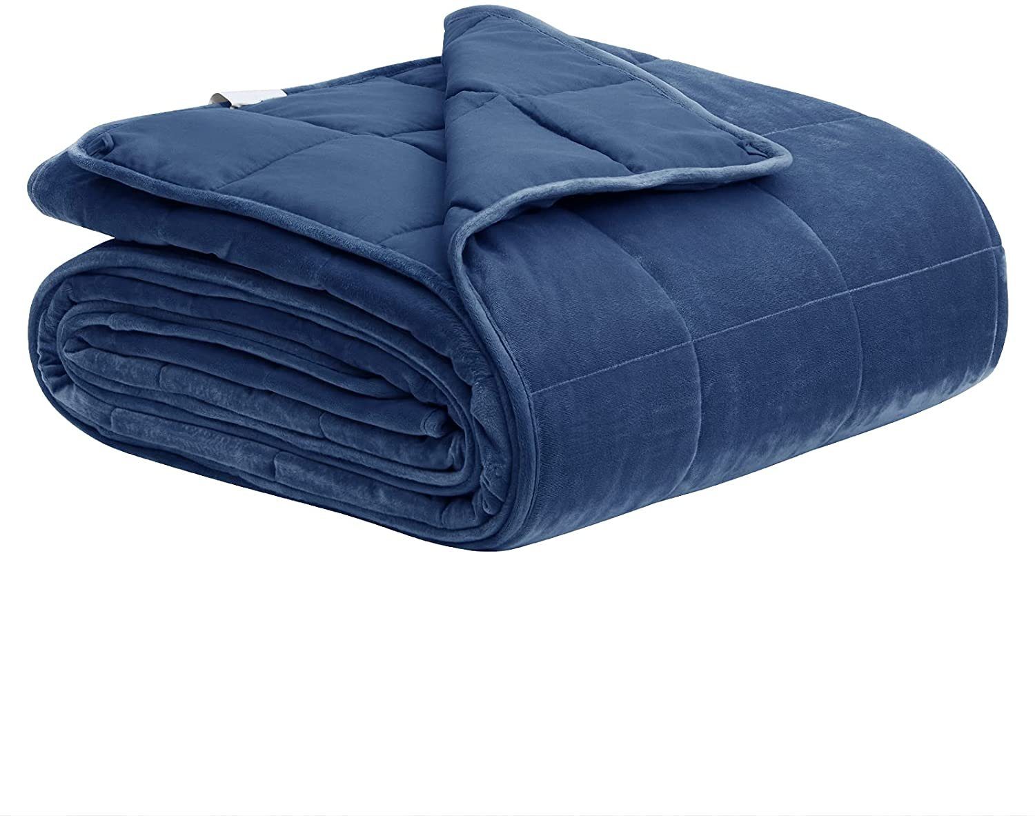 Größe Gewichtsdecke für Erwachsene Weighted Blanket Schwere Decke Für besseren Schlaf Baumwolle SOMMERBEZUG Weiß 135x200 cm 4 kg 