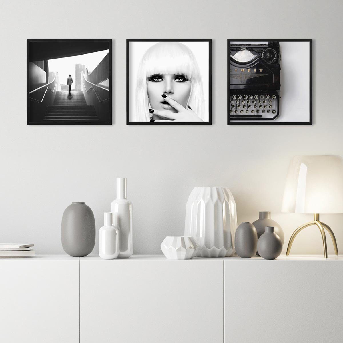 PHOTOLINI Bilderrahmen 3er Set, stabiles MDF-Holz, günstig online kaufen