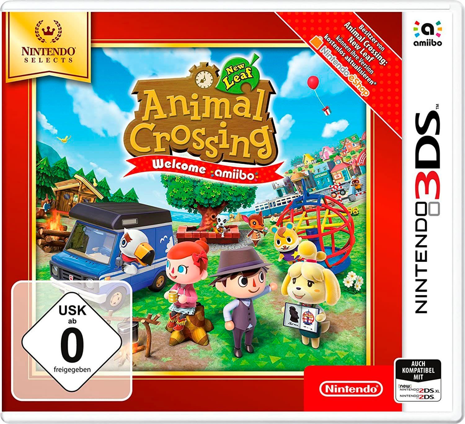 ANIMAL CROSSING AMIIBO LEAF Nintendo NEW 3DS - WELCOME