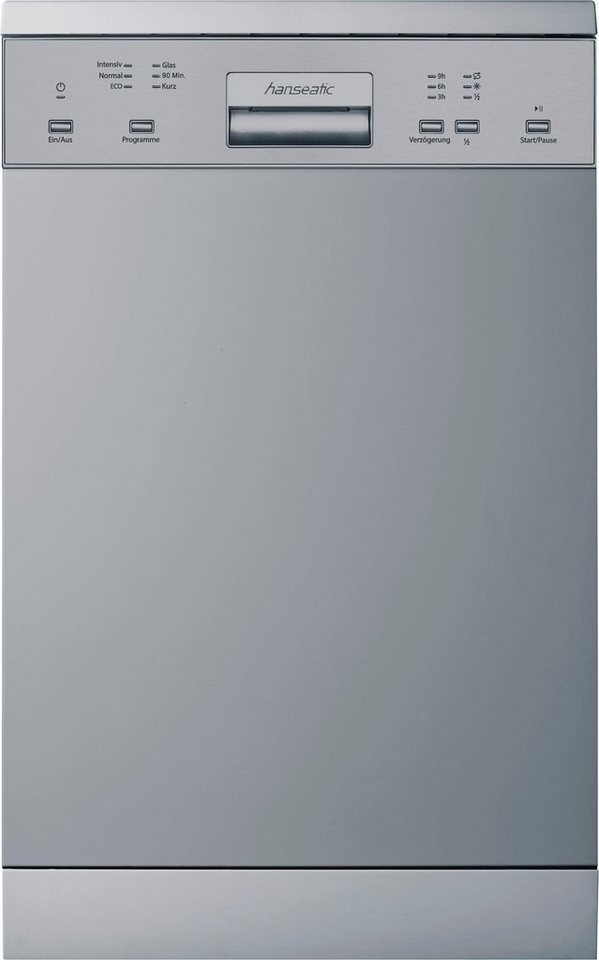 Hanseatic Standgeschirrspüler, WQP8-7610HS, 9 l, 10 Maßgedecke, 45 cm breit Hanseatic Standgeschirrspüler WQP8-7610HS