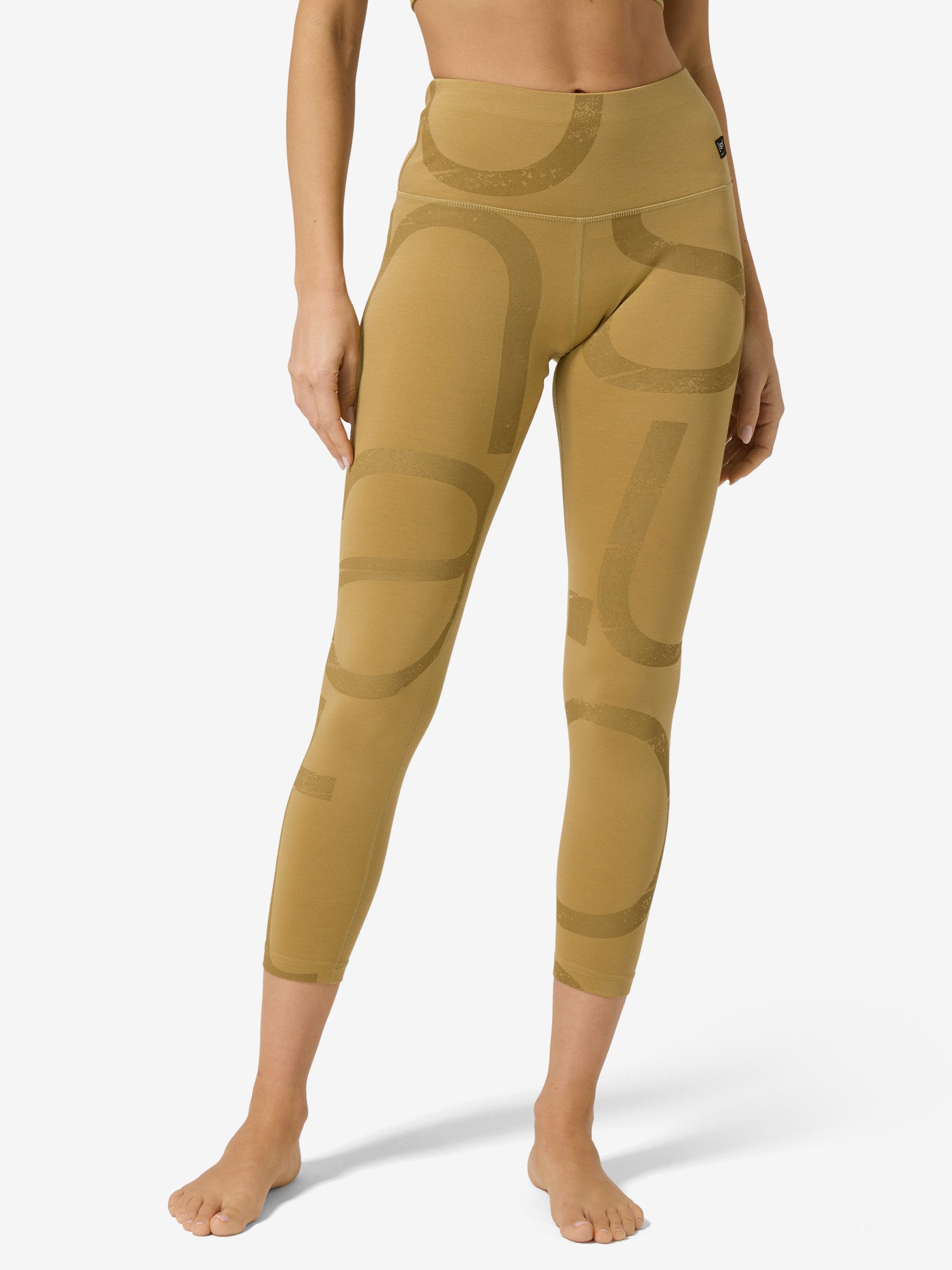 SUPER.NATURAL Funktionstights für Damen, Merino W CAPITAL LOGO TIGHTS mit Logoaufdruck, atmungsaktiv