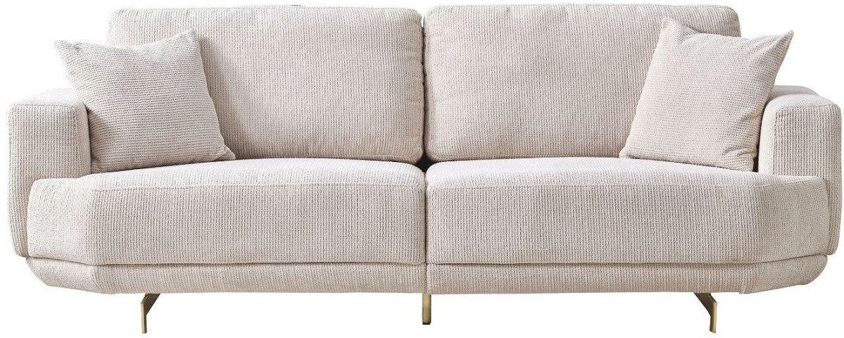 Xlmoebel 3-Sitzer Elegantes weißes Sofa mit modernem Design und hohem Komfort, 1 Teile, Hergestellt in Europa