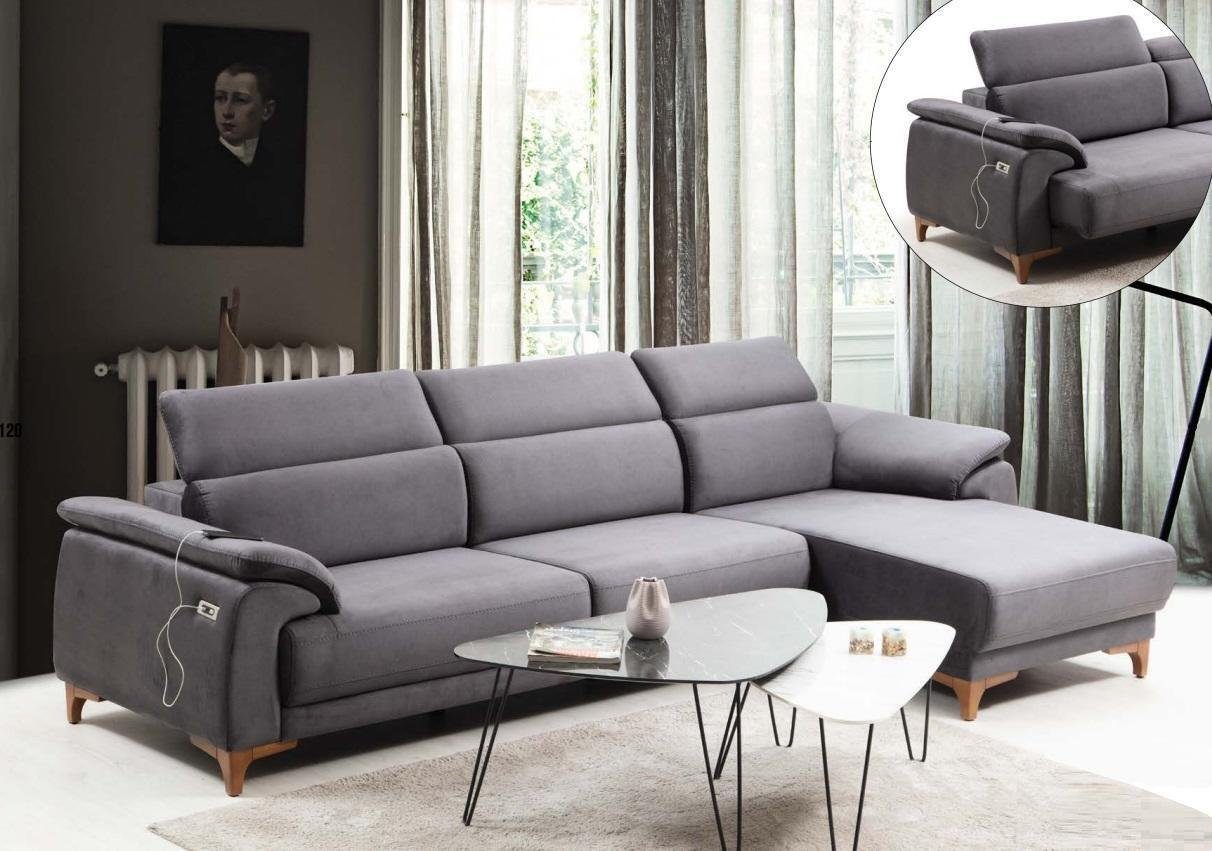 Made Ecksofa Wohnzimmer Polstermöbel, JVmoebel Modern Teile, Couch in Europa L-Form 3 Sofa Ecksofa