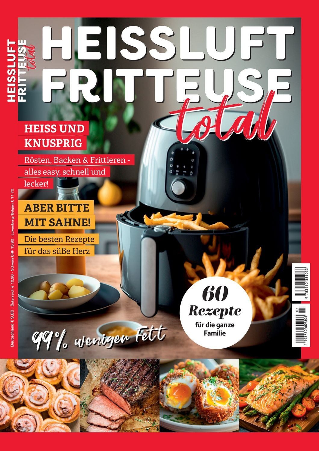 Kochbuch Heissluftfritteuse total Kochbuch Airfryer 60 Rezepte für die ganze Fa Herbert Heitz