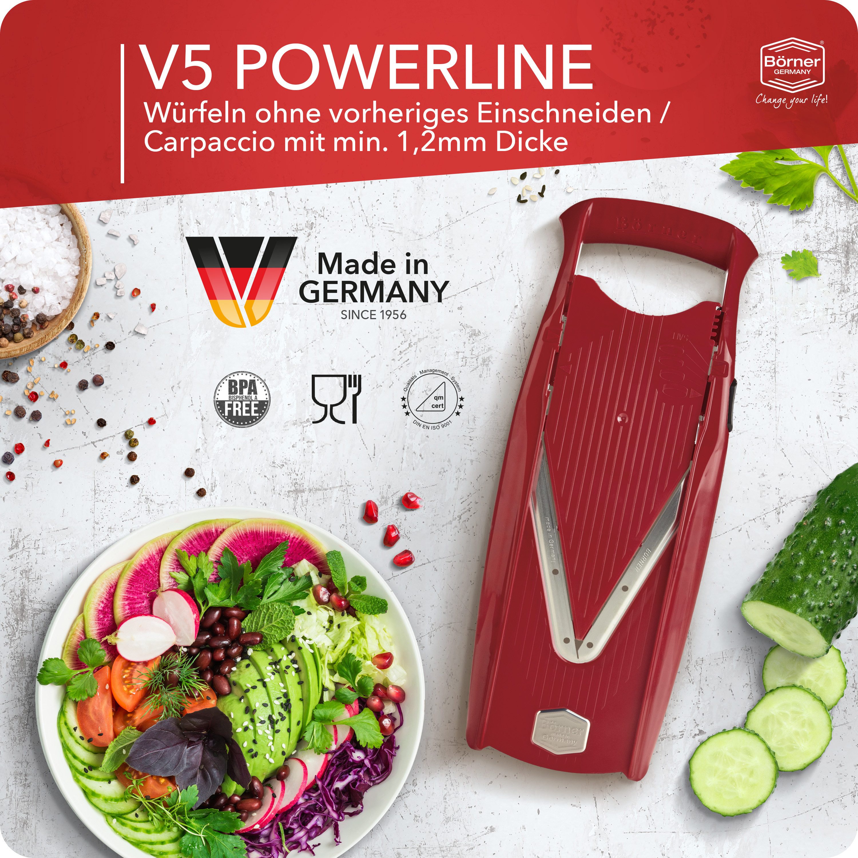 Börner Gemüsehobel Gemüsehobel V5 PowerLine Starter Set