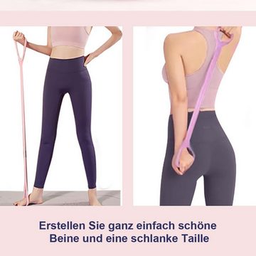 yozhiqu Stretchband Figur 8 einfarbiges Widerstandsband, elastisches Stretch-Fitnessband, geeignet für Yoga, Pilates, Arm-, Schulter-, Rücken- und Beindehnung