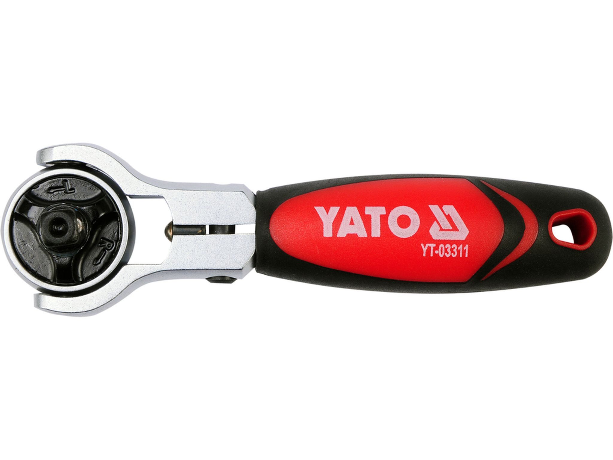 Yato Ratsche 2-in-1-Ratsche für Bits und Steckschlüsseleinsätze mit drehbarem Kopf (1 St)