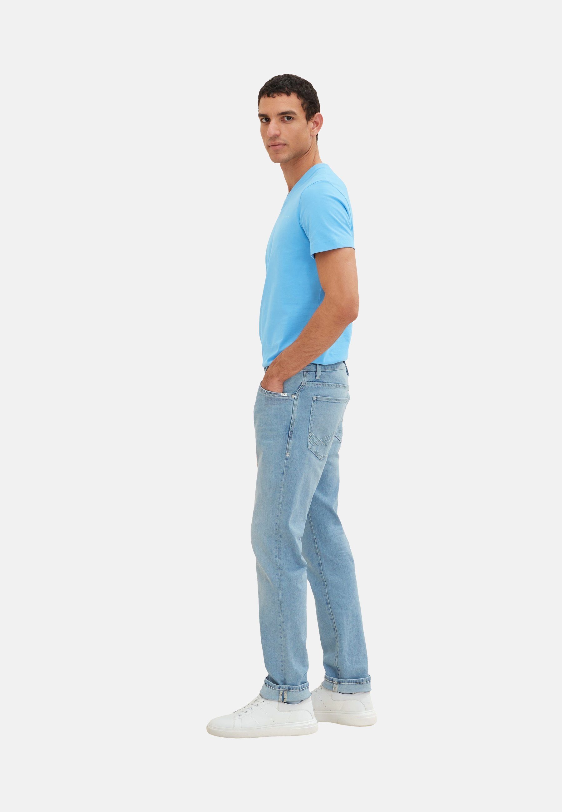Five-Pocket-Style TAILOR Regular 5-Pocket-Jeans (1-tlg) lange Jeans TOM hellblau Hose Marvin