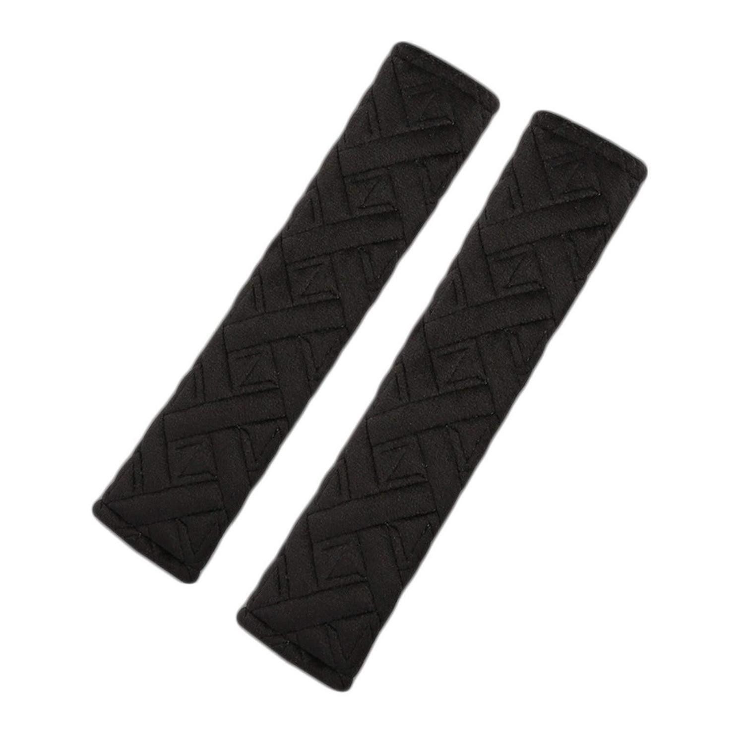 LuxusKollektion Gurtpolster Sicherheitsgurt Komfort Pads Schultergurt Bezüge Black-B