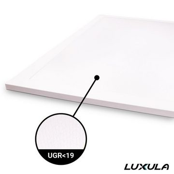 LUXULA LED Panel 6er Pack LED BackLit Panel UGR<19, 62x62, 40W, 4400 lm, 3000K, 90°, LED fest integriert, Warmweiß