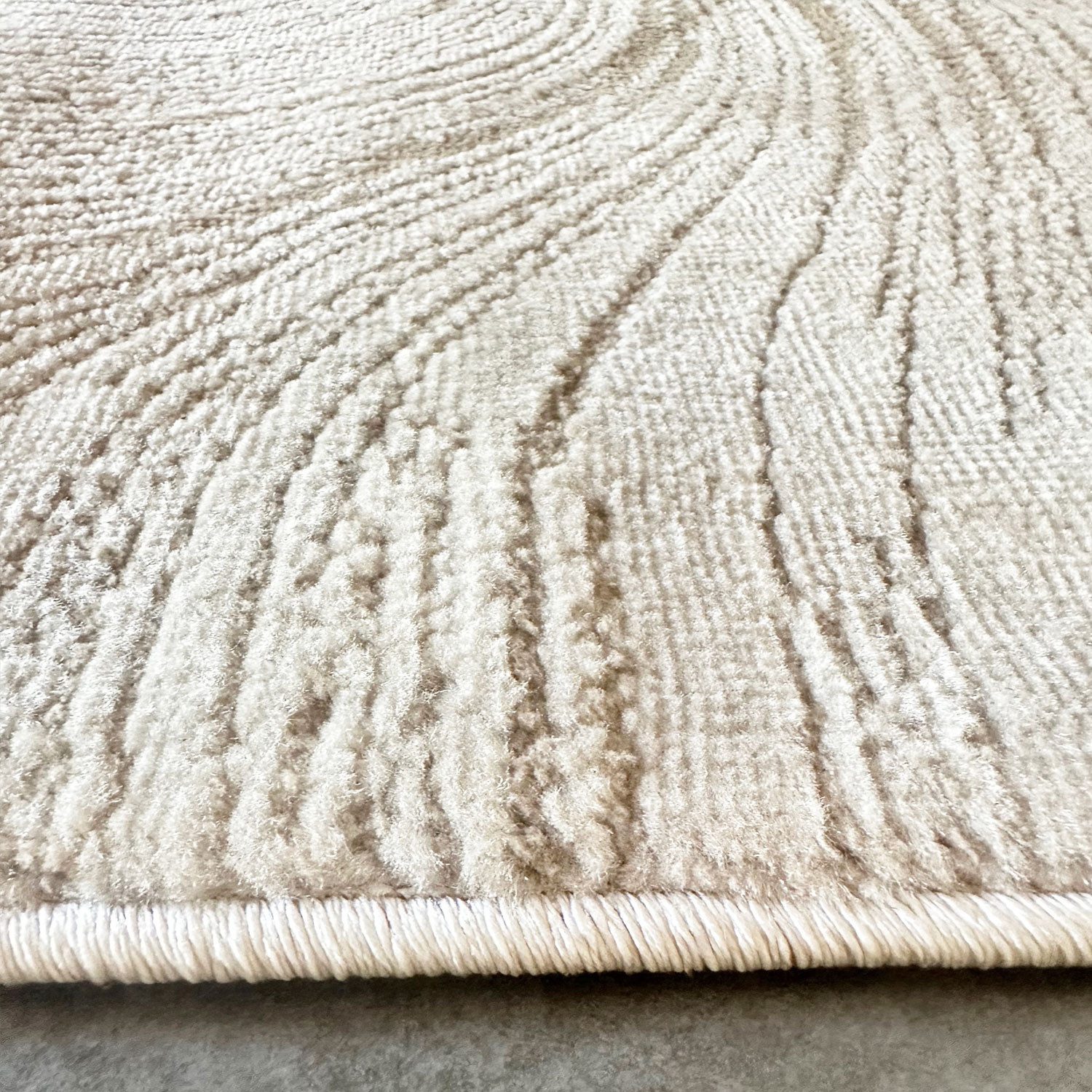 Vimoda Teppich Boho Design Unifarbe Hoch-Tief-Effekt, günstig online kaufen
