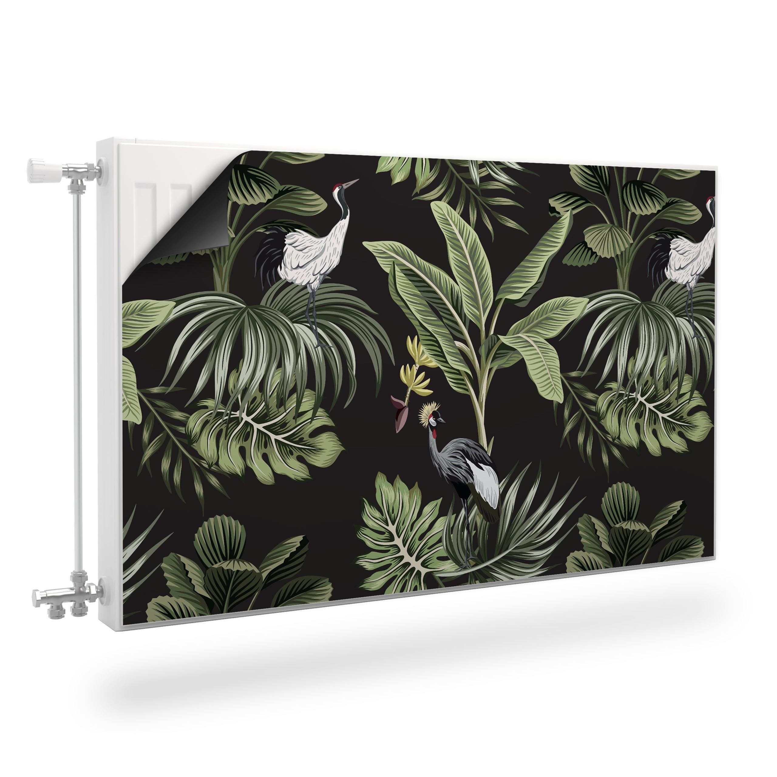 Muralo Magnetfolie Heizkörperverkleidung Tropische Blätter Motiv – Heizkörperabdeckung, 80x60 cm, abriebfest, abwischbar
