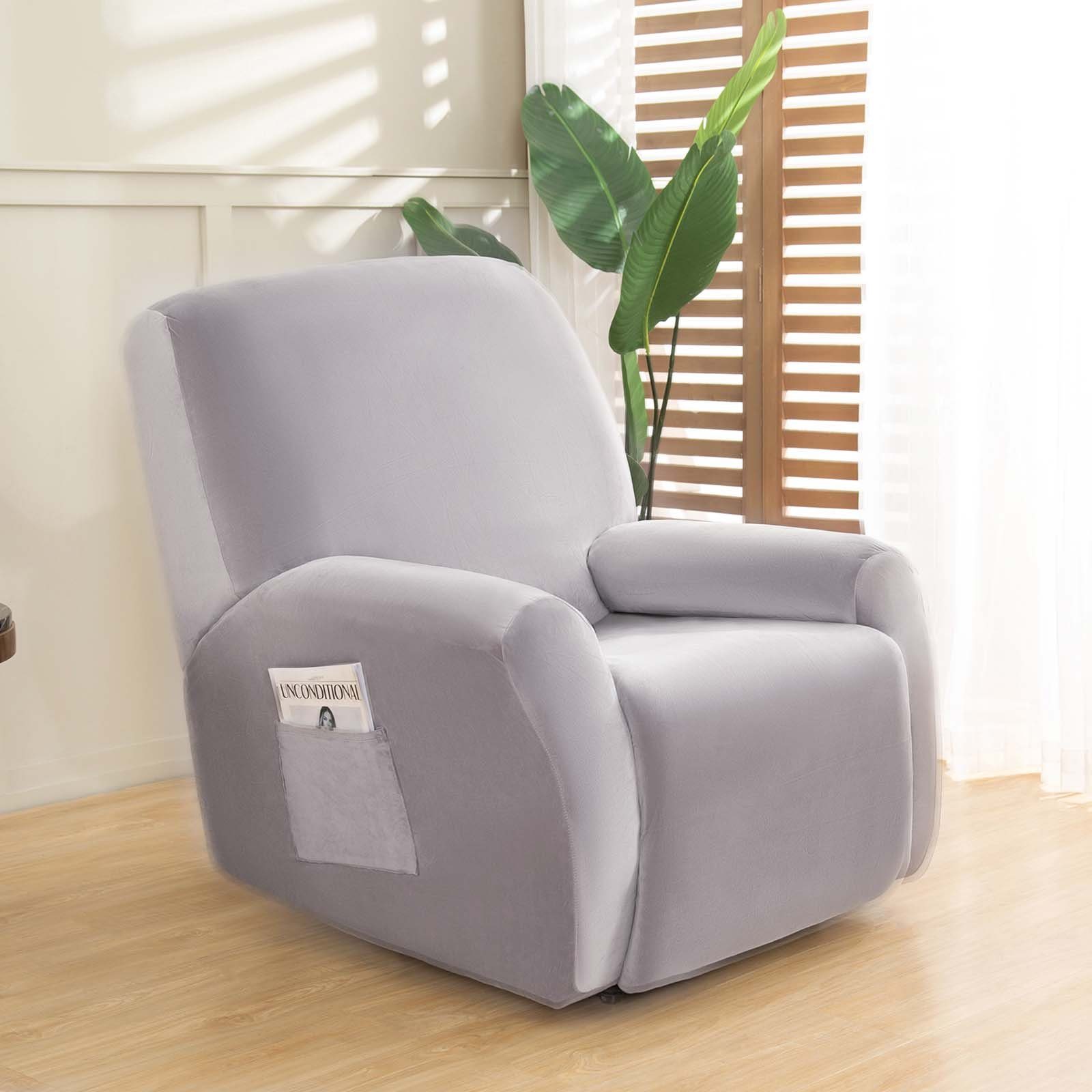 Rosnek Sesselhusse Liegestuhlbezug, Samt, Stretch, für Möbelschutz Heimdekoration