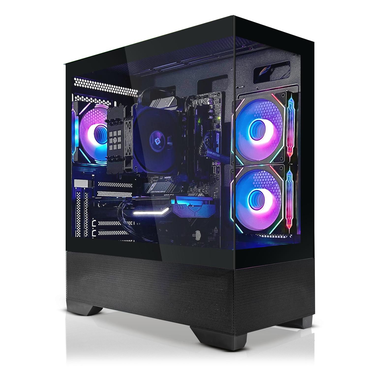 SYSTEMTREFF Gaming-PC (AMD 7500X3D 7500X3D, GDDR7, 32 GB RAM, 1000 GB SSD, Luftkühlung)
