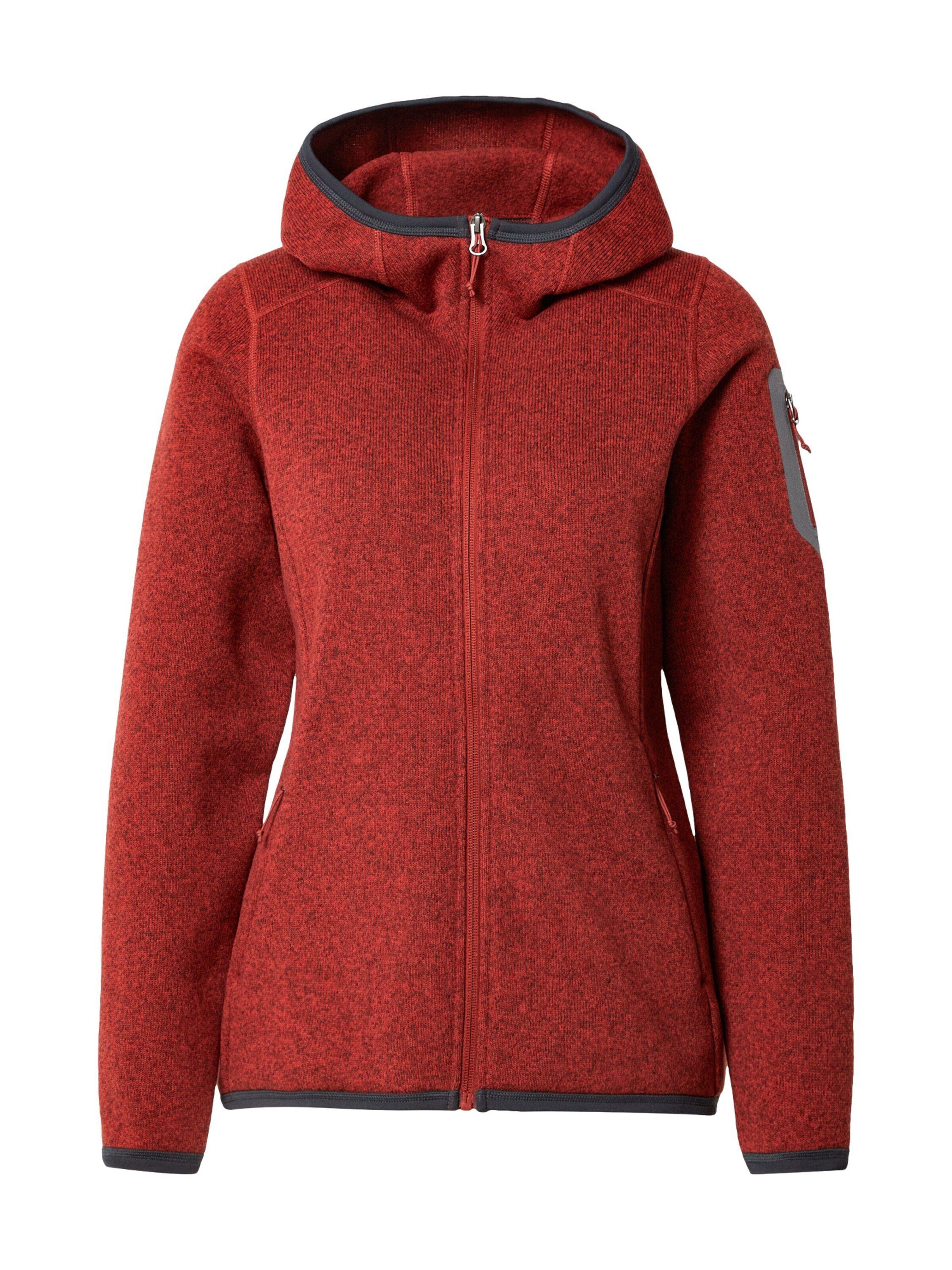 Details Plain/ohne (1-tlg) Chianti Bergans Kamphaug Red Sweatjacke