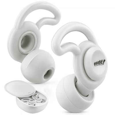 Pssst! Gehörschutzstöpsel Silikon Ohrstöpsel zum schlafen, Weicher & Bequemer Gehörschutz, mehr Fokus, besser schlafen mit einer Geräuschreduzierung bis 40db