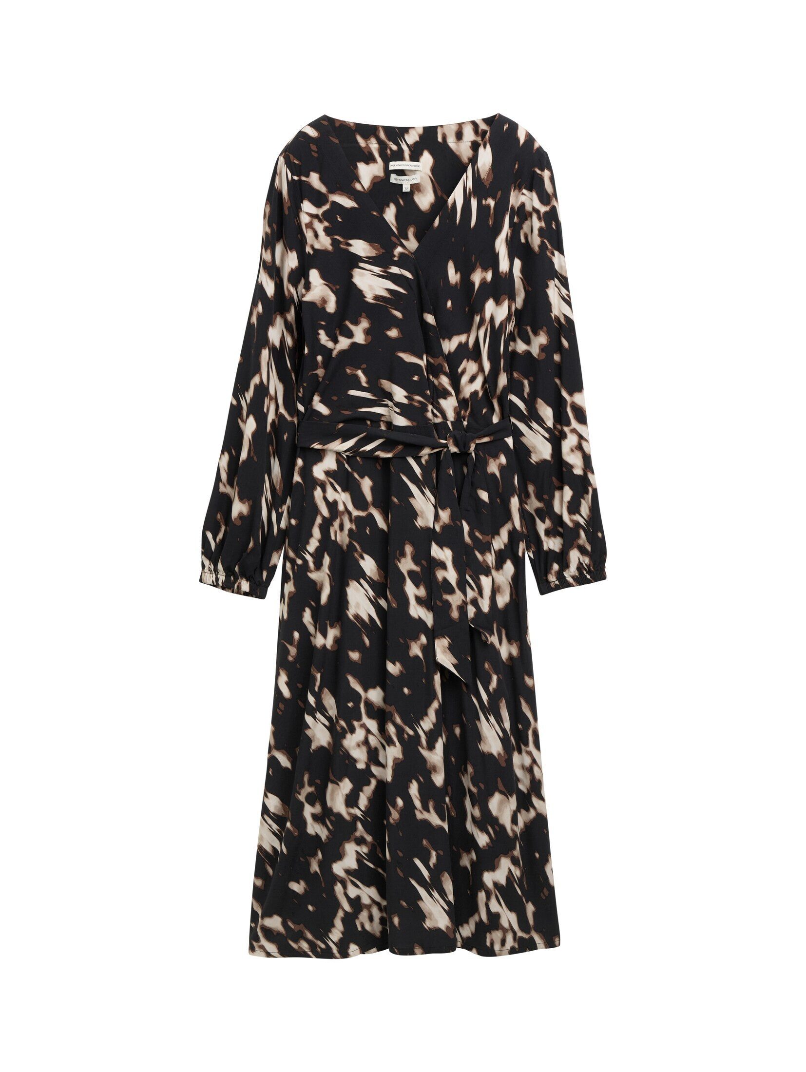 TOM TAILOR Sommerkleid Kleider & Jumpsuits Midi-Wickelkleid mit Muster