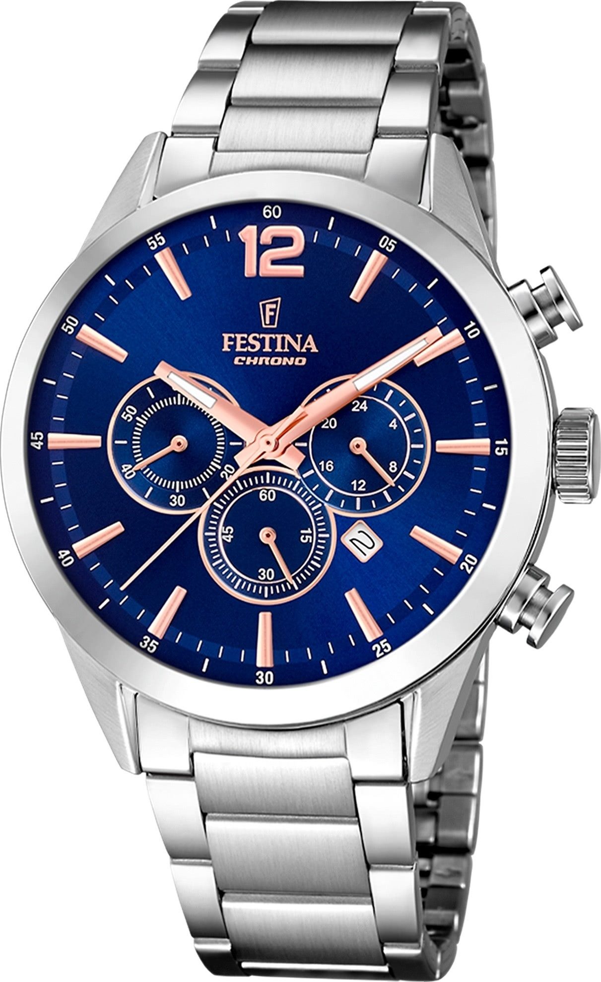 Quarzuhr Festina Herrenuhr Edelstahl silber