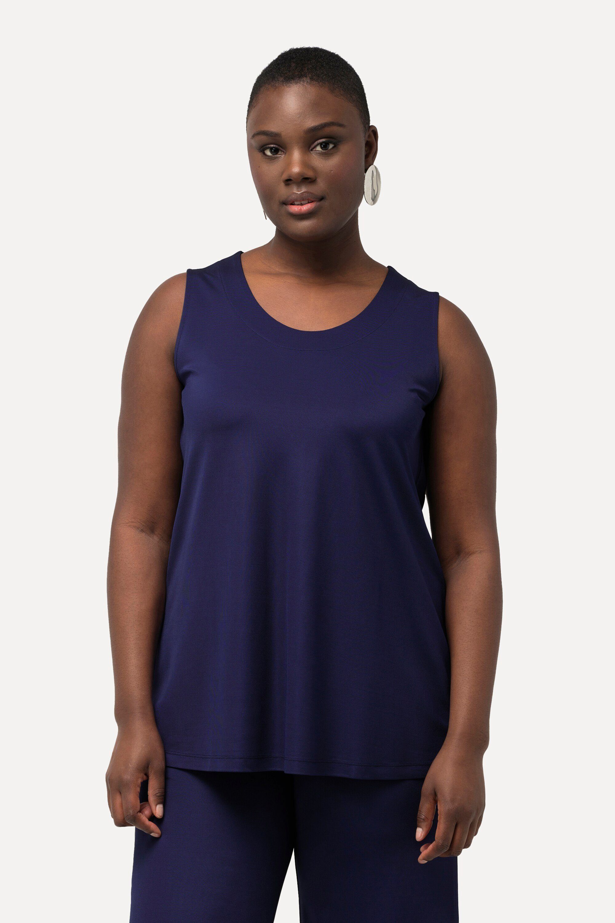 Ulla Popken Longtop Slinkytop Piqué A-Linie günstig online kaufen