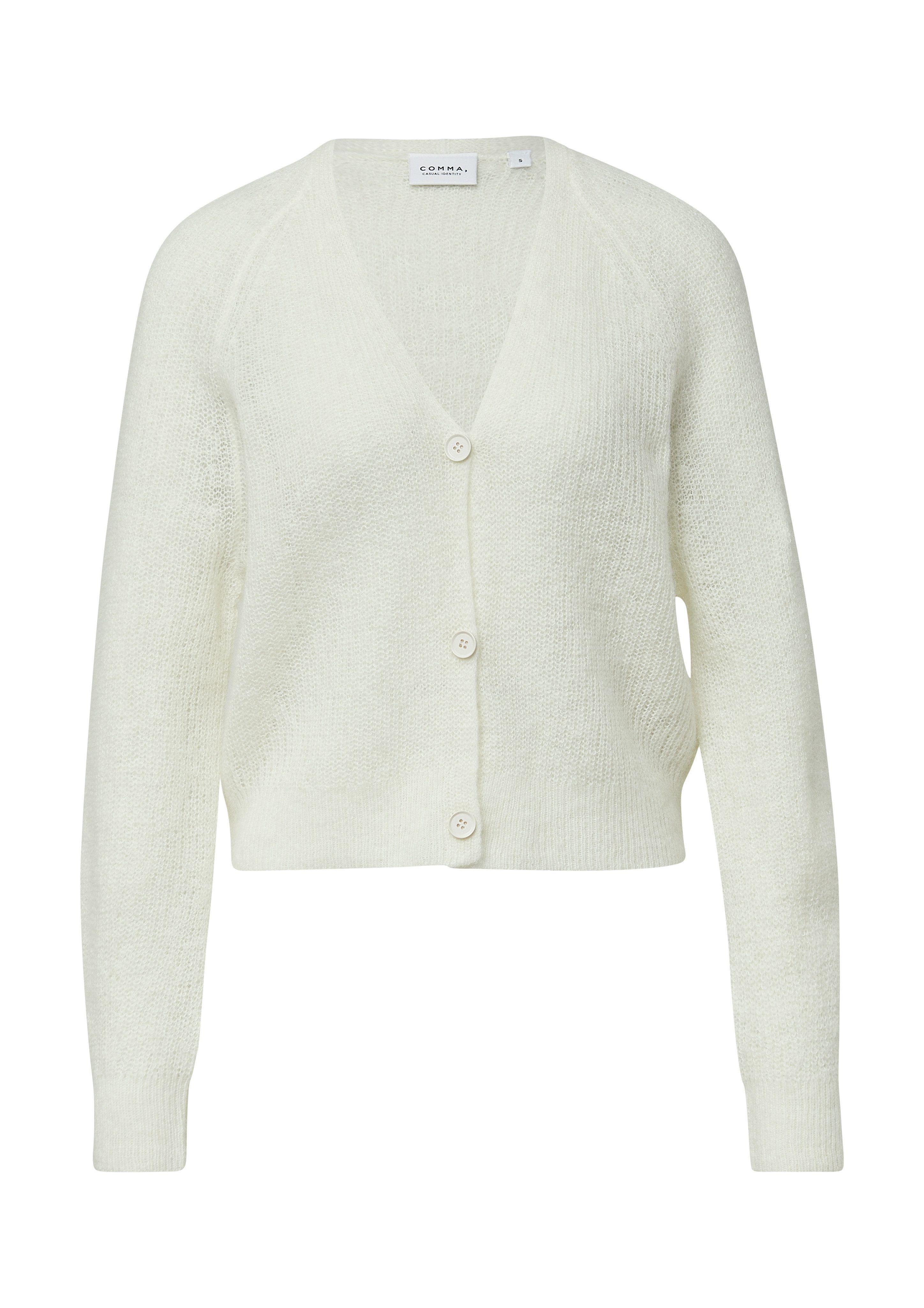 comma casual identity Cardigan casual, bequem, Alpakamix, V-Ausschnitt