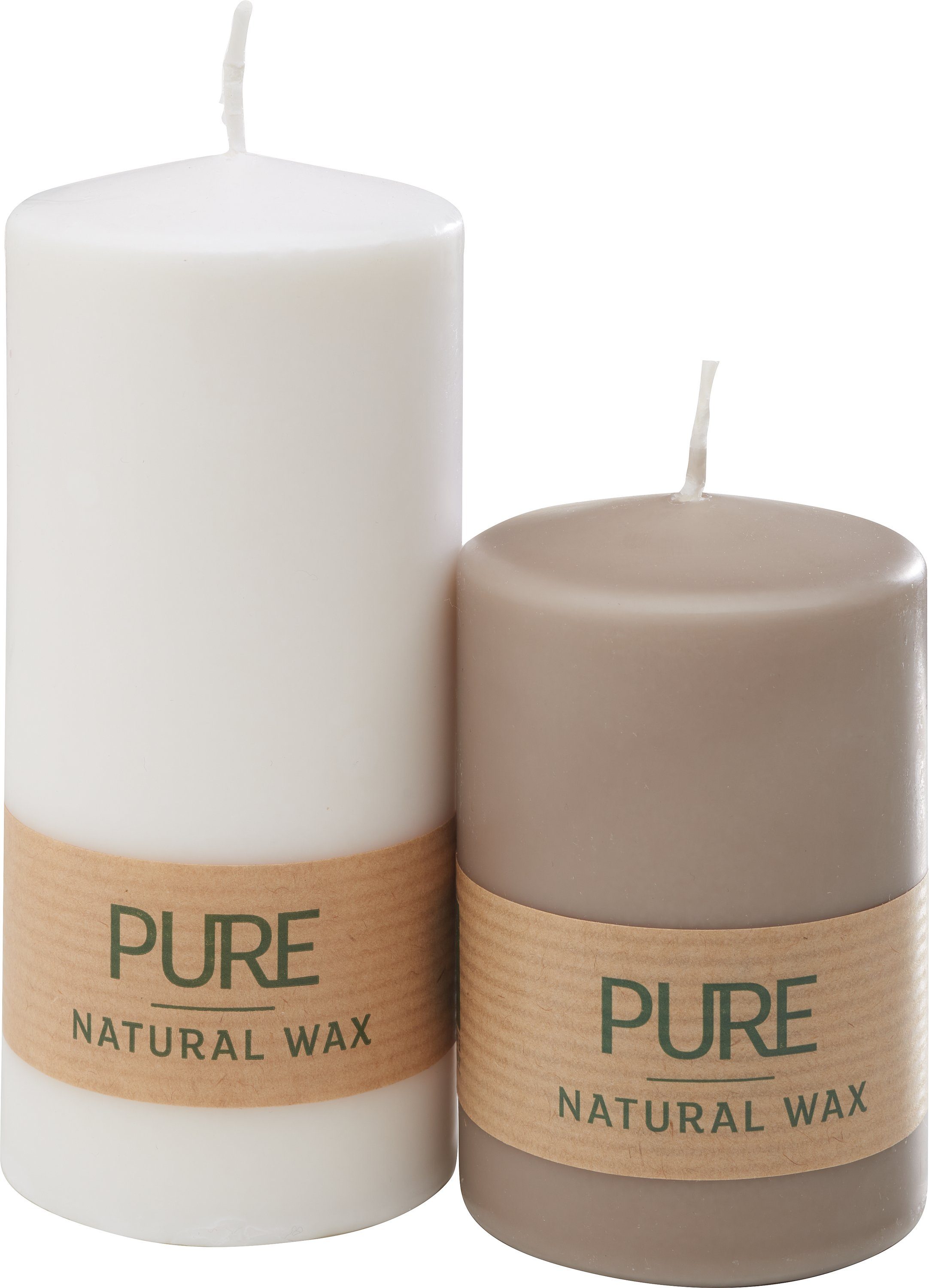Wenzel Stumpenkerze Stumpenkerze Pure Natural Wax, 4 Stück günstig online kaufen
